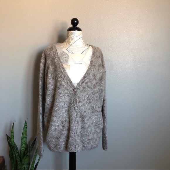 Vintage Sweaters - Mohair Woodland Oversized Grandpa Cardigan